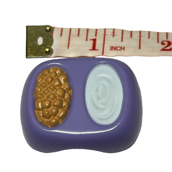 Hasbro Littlest Pet Shop LPS Lovin Playset Purple Food Water Dish Toy Bowl Part - Picture 5 of 6